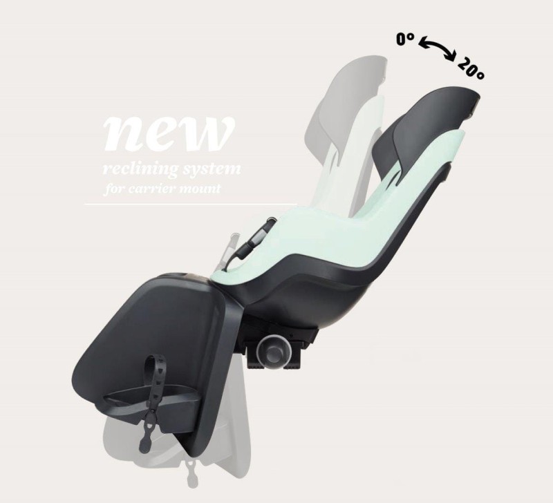 Fotelik rowerowy Bobike GO RS bagażnik Marsmallow Mint