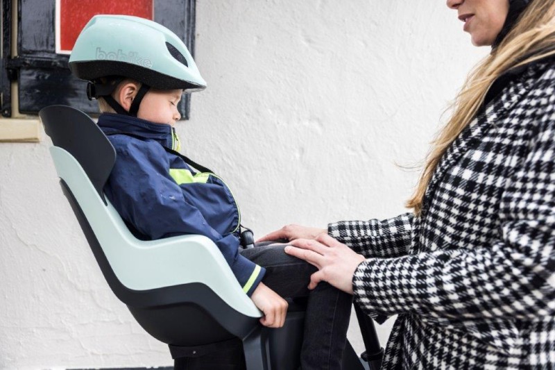 Fotelik rowerowy Bobike GO RS bagażnik Marsmallow Mint