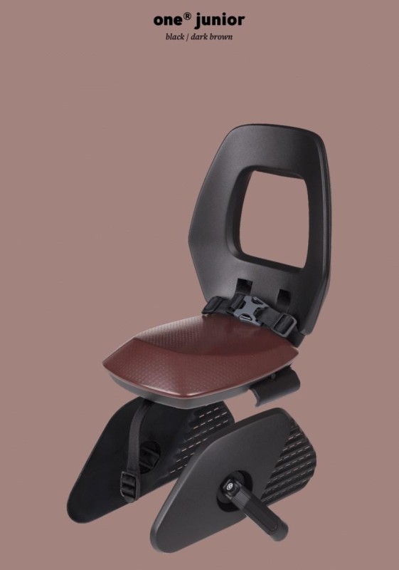 Fotelik rowerowy Bobike Junior ONE black/dark brown