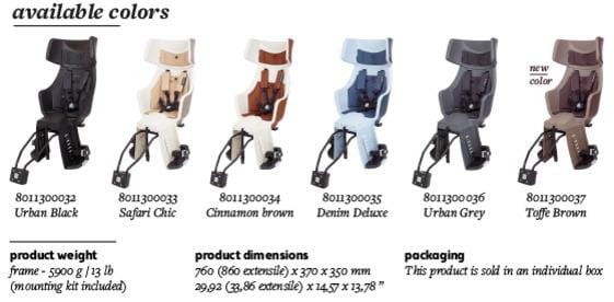 Fotelik rowerowy Exclusive Tour PLUS 1P rama denim deluxe