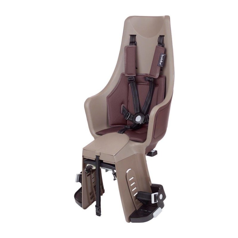 Fotelik rowerowy Exclusive Maxi PLUS LED bagażnik toffee brown