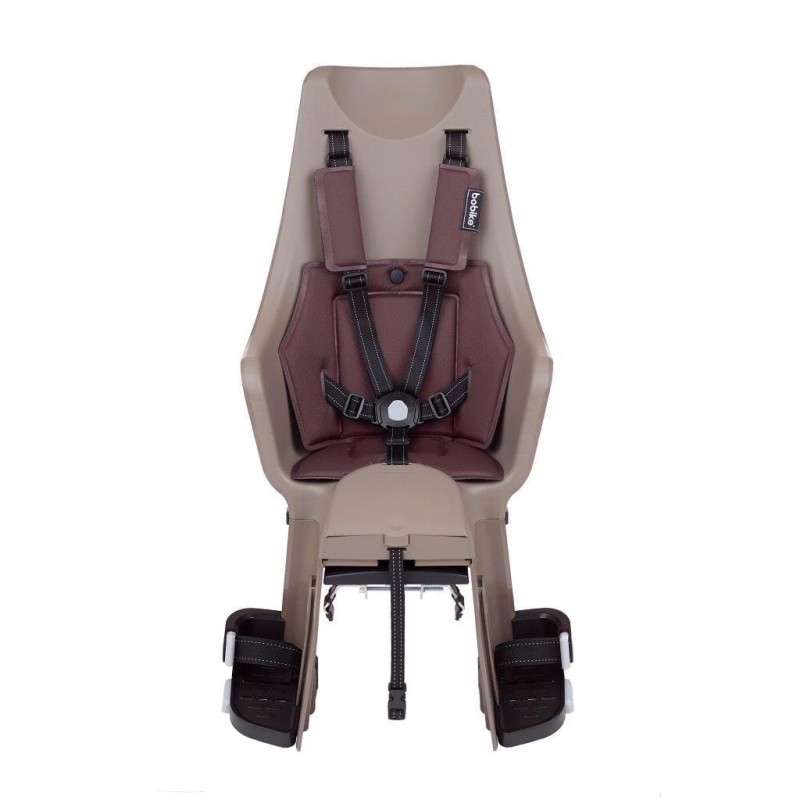 Fotelik rowerowy Exclusive Maxi PLUS LED bagażnik toffee brown