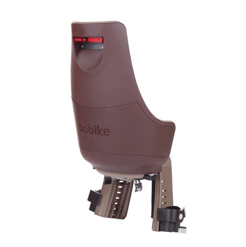 Fotelik rowerowy Exclusive Maxi PLUS LED bagażnik toffee brown