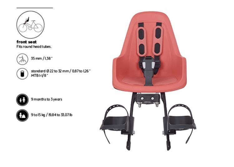 Fotelik rowerowy Bobike ONE mini fierce flamingo