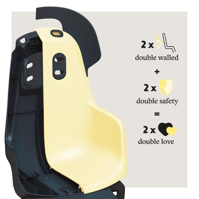 Fotelik rowerowy Bobike GO bagażnik MIK HD Vanilla Cup