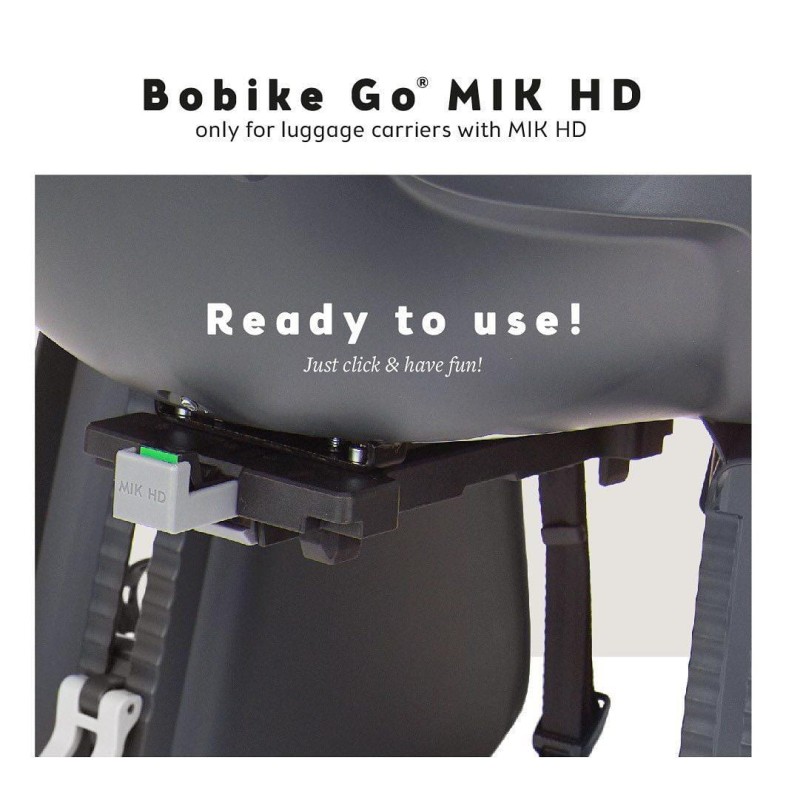 Fotelik rowerowy Bobike GO bagażnik MIK HD Mint Marshm