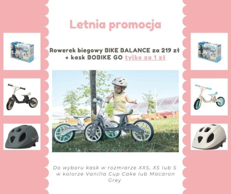 Rowerek BALANCE BIKE Polisport cream/mint