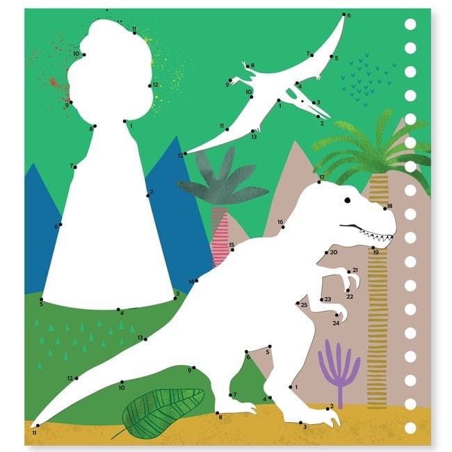 Dinozaury Magiczna Kolorowanka Wodna z Zadaniami Floss & Rock