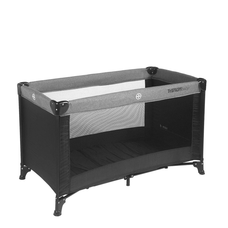 Łóżeczko turystyczne black/grey Titanium Baby