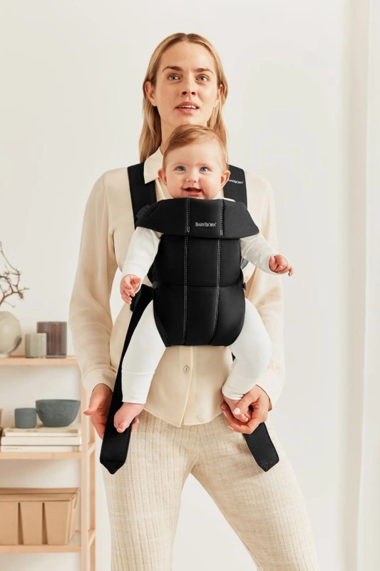 BABYBJORN MINI Woven – nosidełko, Czarny