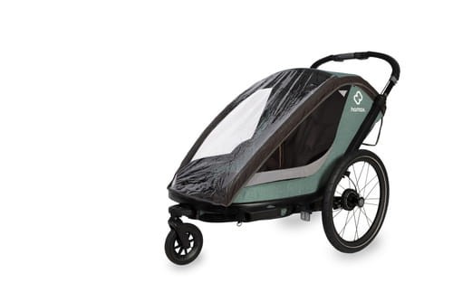 Hamax - Przyczepka rowerowa COCOON, podwójna - Green/black