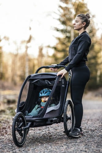 Hamax - Przyczepka rowerowa COCOON, podwójna - Grey/black