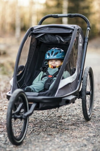Hamax - Przyczepka rowerowa COCOON, podwójna - Grey/black