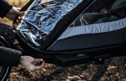 Hamax - Przyczepka rowerowa COCOON, podwójna - Grey/black