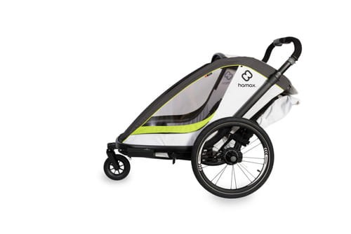 Hamax - Przyczepka rowerowa BREEZE, podwójna - White/green