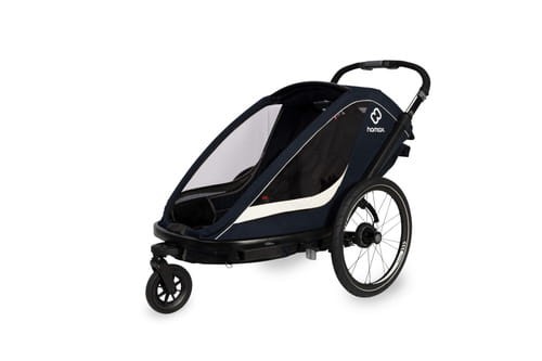 Hamax - Przyczepka rowerowa BREEZE, podwójna - Navy/cream