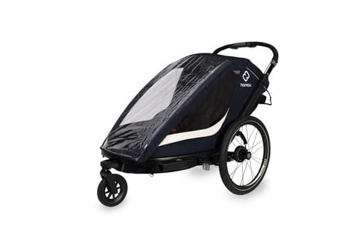 Hamax - Przyczepka rowerowa BREEZE, podwójna - Navy/cream