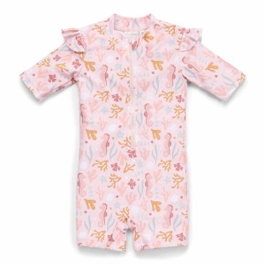 Swimsuit z rękawami Ocean Dreams Pink 62/68 Little Dutch