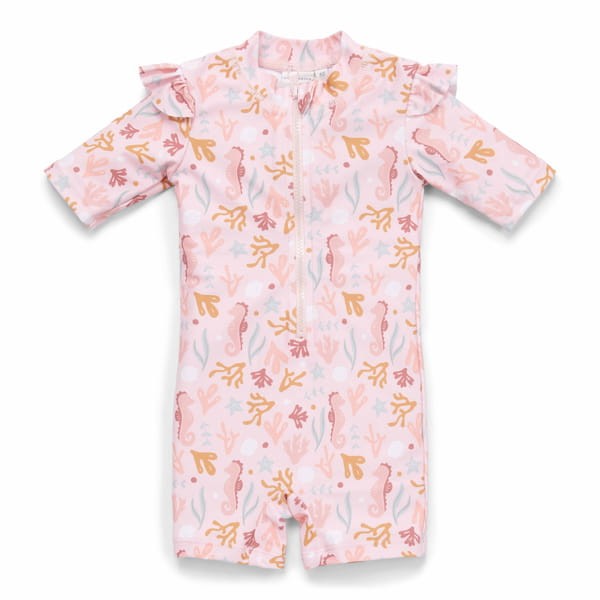 Swimsuit z rękawami Ocean Dreams Pink 62/68 Little Dutch