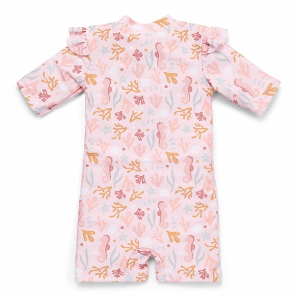 Swimsuit z rękawami Ocean Dreams Pink 62/68 Little Dutch