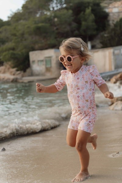 Swimsuit z rękawami Ocean Dreams Pink 62/68 Little Dutch