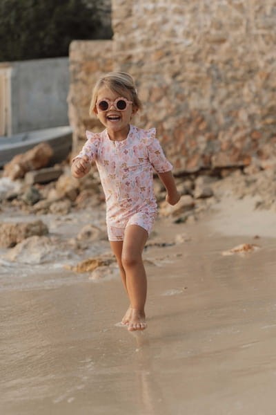 Swimsuit z rękawami Ocean Dreams Pink 62/68 Little Dutch