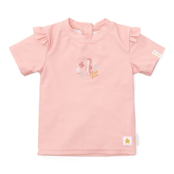 Koszulka do kąpieli z falbankami Seahorse Pink 62/68 Little Dutch