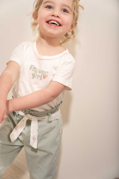 T-shirt z krótkim rękawem Off White Flower Girl 104 Little Dutch