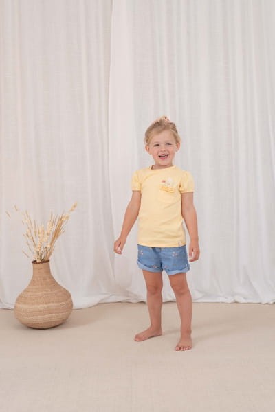 T-shirt z krótkim rękawem Honey Yellow 92 Little Dutch