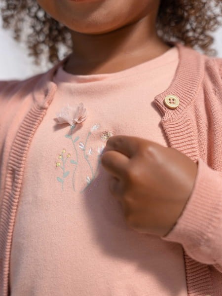 T-shirt z krótkim rękawem Flower Pink 92 Little Dutch