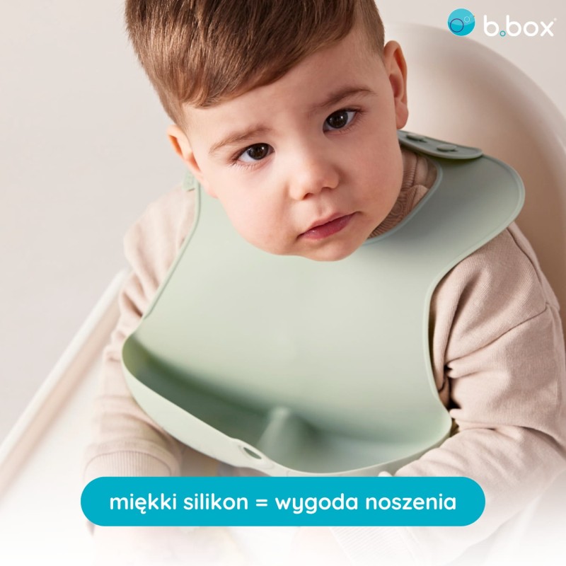 Śliniak zwijany z otwartą kieszonką szałwia b.box