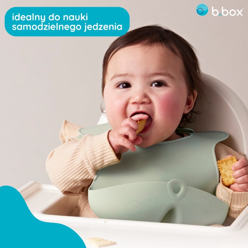 Śliniak zwijany z otwartą kieszonką szałwia b.box