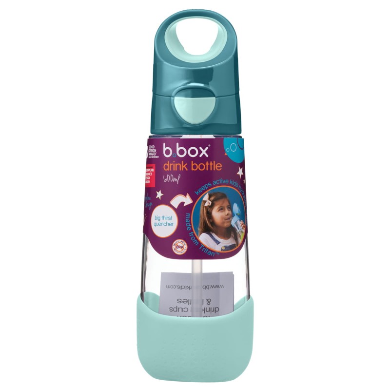 Butelka na wodę tritanowa ze słomką 600ml Emerald Forest b.box