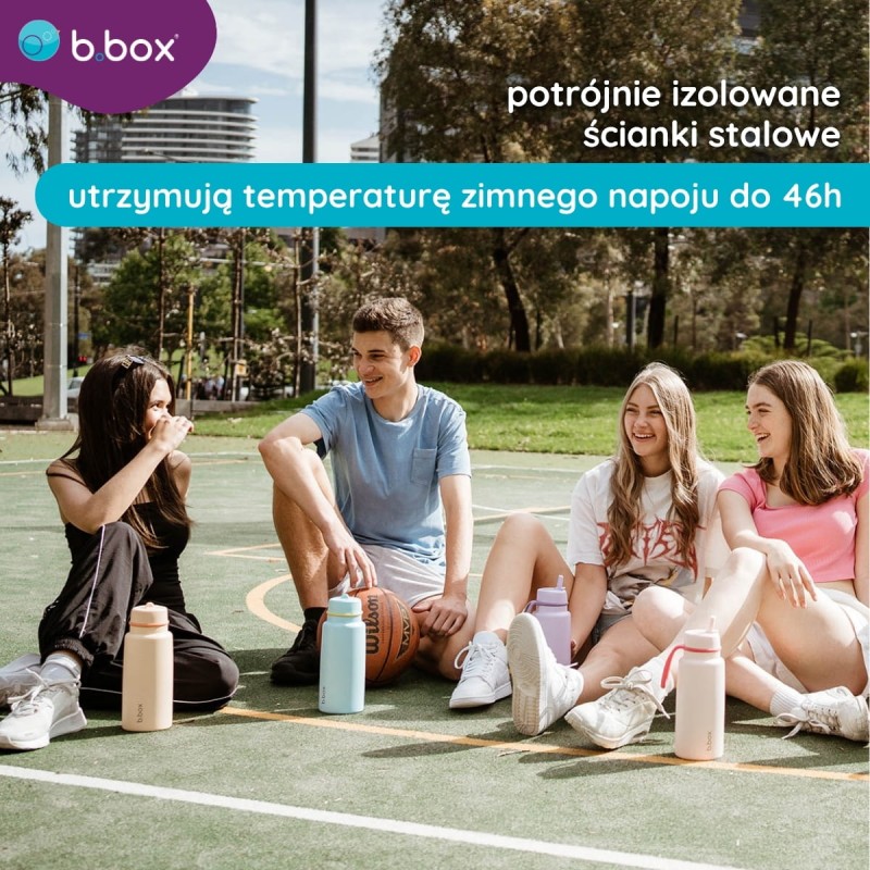Butelka termiczna ze składanym ustnikiem termos ze stali nierdzewnej 1l Melon Mist b.box