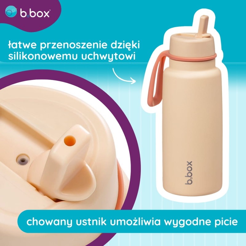 Butelka termiczna ze składanym ustnikiem termos ze stali nierdzewnej 1l Melon Mist b.box