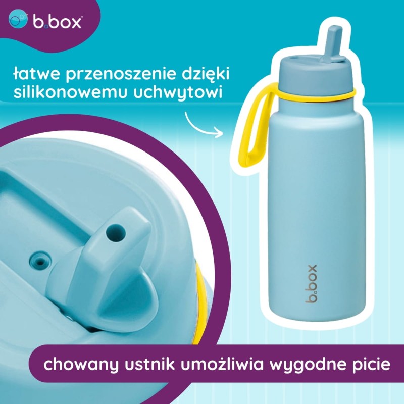 Butelka termiczna ze składanym ustnikiem termos ze stali nierdzewnej 1l Pool Side b.box