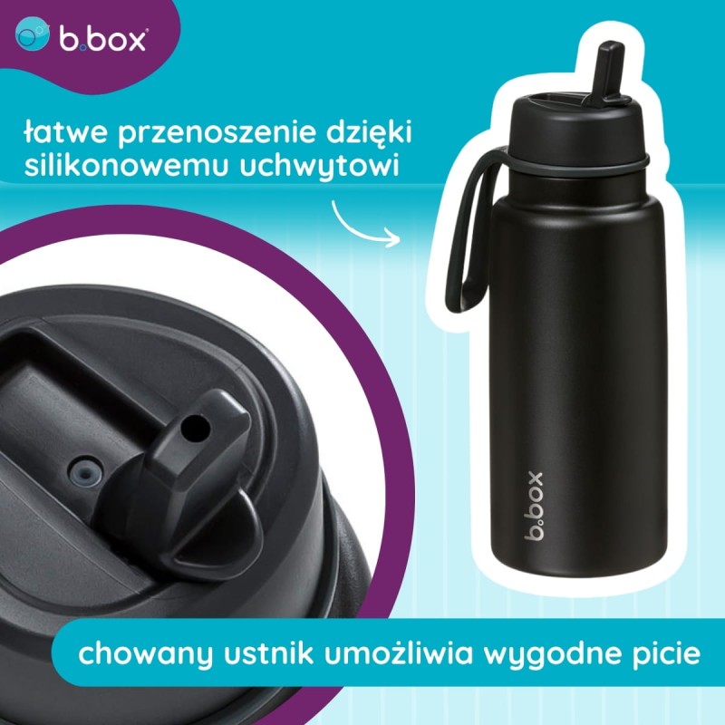 Butelka termiczna ze składanym ustnikiem termos ze stali nierdzewnej 1l Deep Space b.box