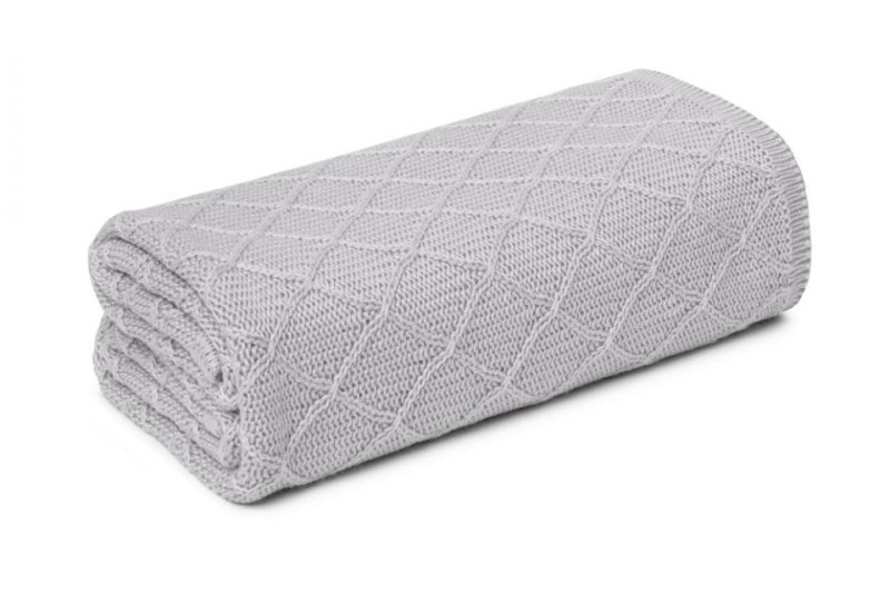 Lekki kocyk / otulacz 90x90 light grey - wafer my memi