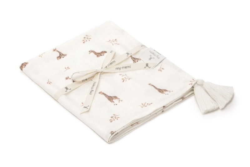 Bambusowy otulacz 100x120 - giraffes my memi
