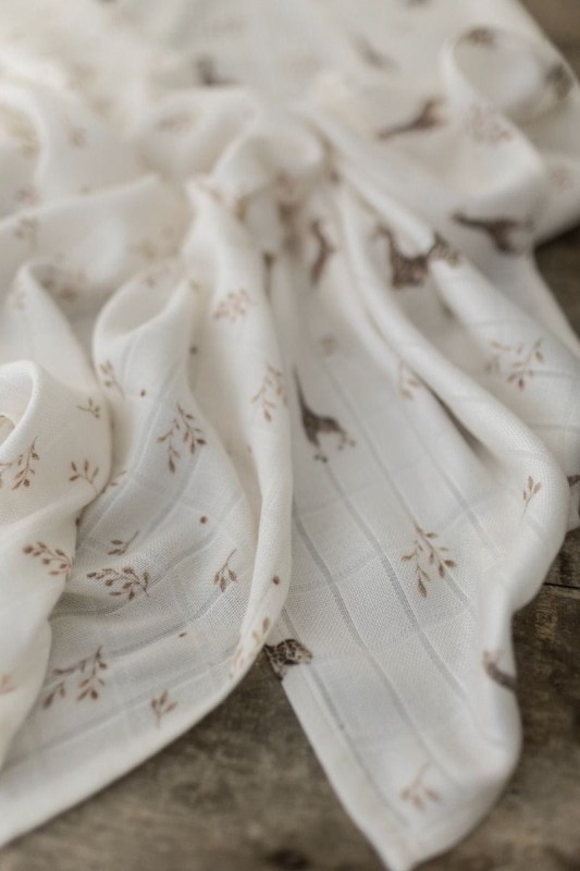 Bambusowy otulacz 75x100 - giraffes my memi