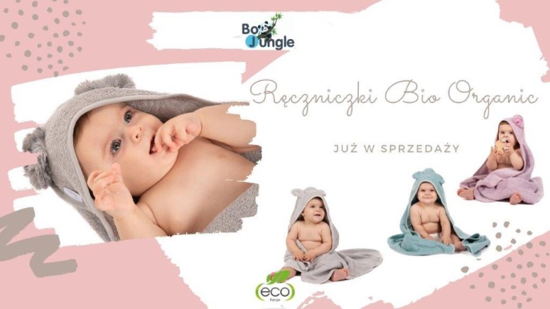 Ręcznik kąpielowy Eco organic Flower pink Bo Jungle