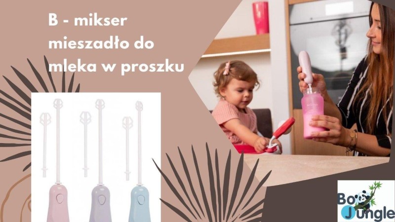 Mikser mieszadło do mleka w proszku Pink Bo Jungle