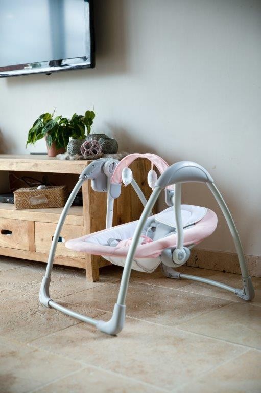 Huśtawka bujaczek Swing Dolphy pink grey Bo Jungle