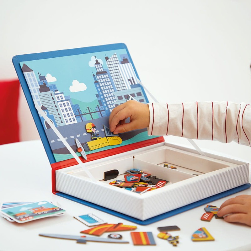 Magnetyczna układanka Puzzle Straż Pożarna Magnetibook Janod