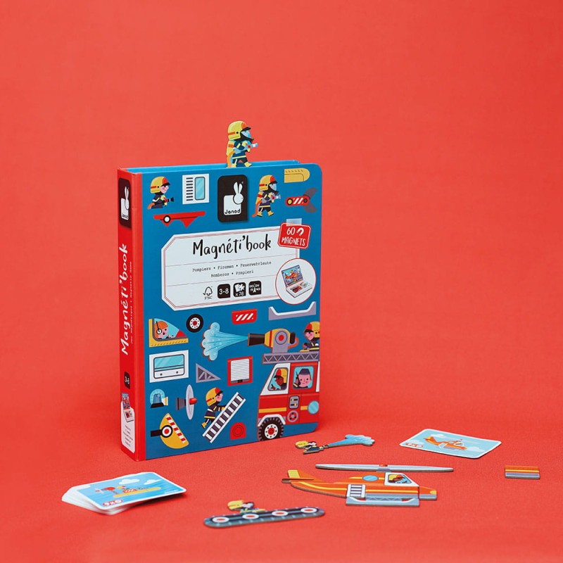 Magnetyczna układanka Puzzle Straż Pożarna Magnetibook Janod