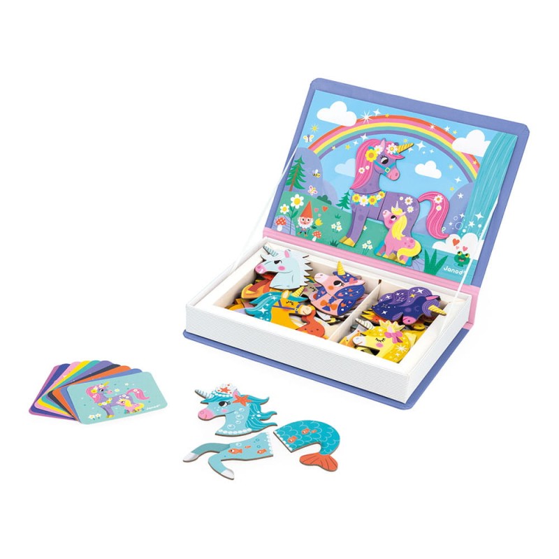 Magnetyczna układanka Puzzle Jednorożec Magnetibook Janod