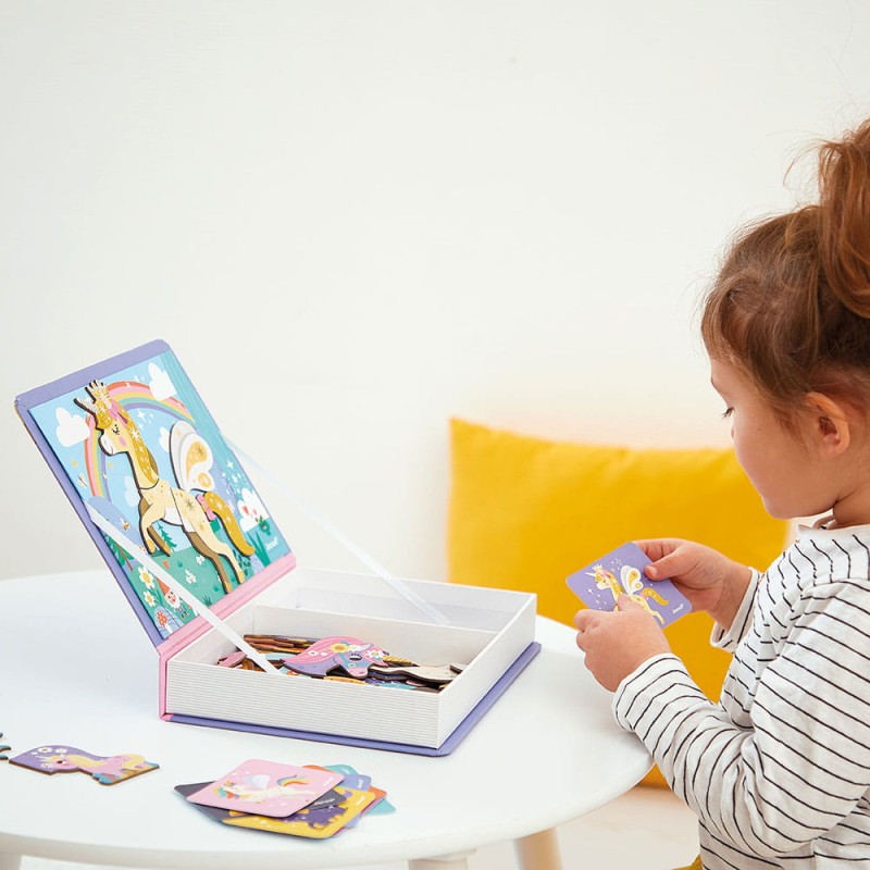 Magnetyczna układanka Puzzle Jednorożec Magnetibook Janod