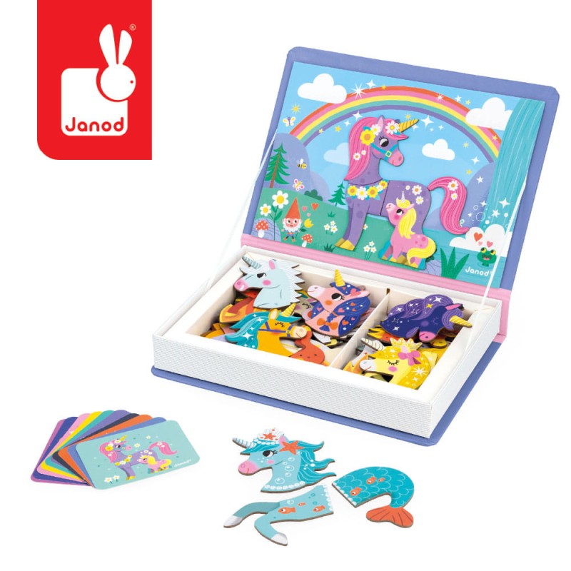 Magnetyczna układanka Puzzle Jednorożec Magnetibook Janod
