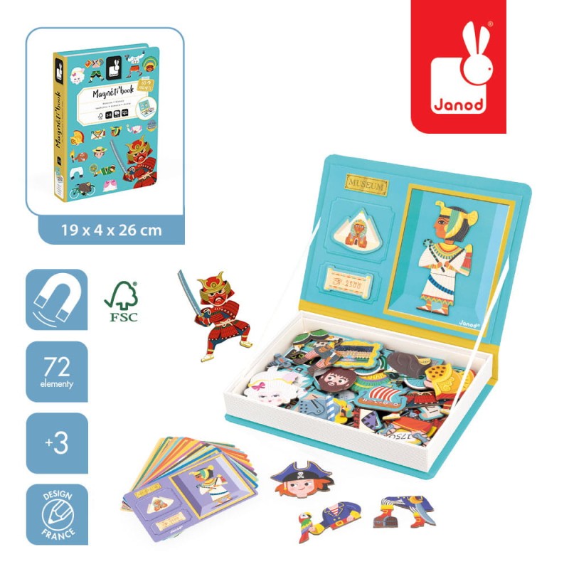 Magnetyczna układanka Puzzle Historia Magnetibook Janod