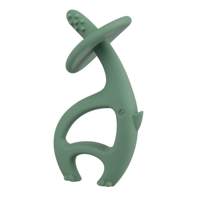 Gryzak silikonowy słoń Dancing Elephant Light Green Mombella 001.jpg